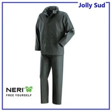 Completo Impermeabile Tuta da Lavoro Giacca Pantalone Uomo Pioggia Anti Pioggia