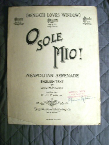 Sole mio beneath loves - o,