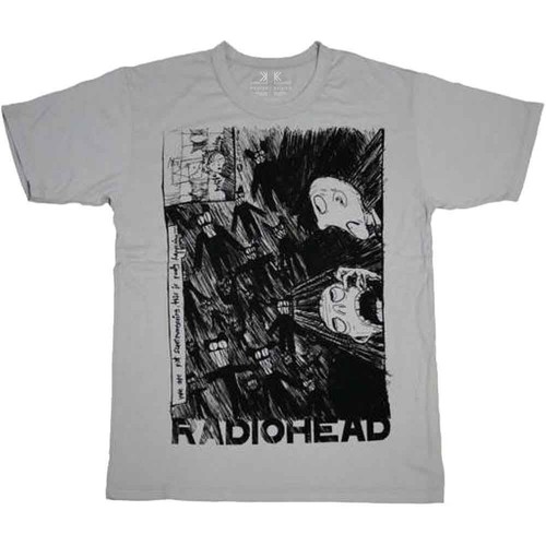 Radiohead shirt scribble - radiohead, t-shirt