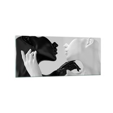 Quadro su Vetro 120x50cm Nero