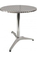 NBrand Tavolino in Alluminio Tavolo da bar Reclinabile Ø60xH70 cm ALUROUNDRECL