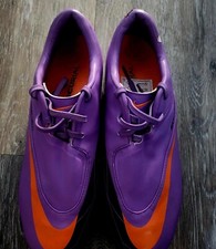 Scarpe da calcio Nike Mercurial Vapor taglia 4 UK VI FG viola arancione scarpe ottime condizioni