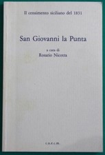 Libro SAN GIOVANNI LA PUNTA Nicotra censimento siciliano 1831 CUECM 1993