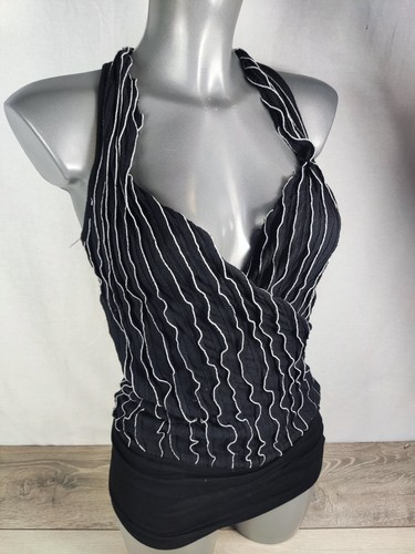Top donna righe pizzo italia - donna,