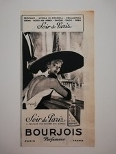 Clipping Pubblicità Advertising 1952 Profumo BOURJOIS SOIR DE PARIS France