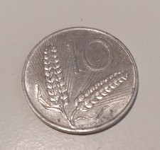 moneta 10 lire con spiga del