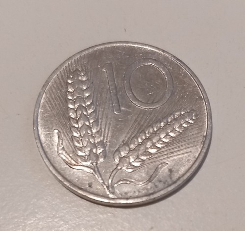Moneta lire con spiga - 10, del