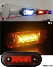 50X Amber Flush Curved Led