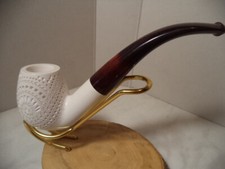 SERVI PIPA PIPE PFEIFE IN SCHIUMA  MEERSCHAUM  BILLIARD BENT 12 (2) NUOVA