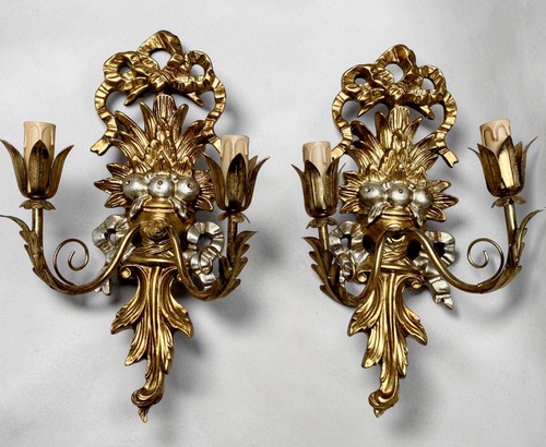 Coppia applique fiorentine - , in
