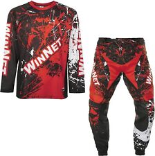 completo tuta maglia maglietta casacca e pantaloni moto cross enduro motocross