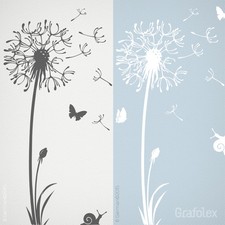 Adesivo Murale Soffione E Farfalle Adesivo da Muro Dente di Leone Fiore w316c