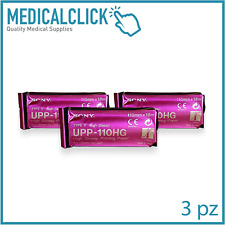 3 Rotoli Carta Termica SONY UPP 110 HG ORIGINALE per stampante ecografica