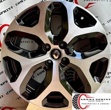 4 CERCHI IN LEGA ORIGINALI RAGGIO 17 RENAULT CAPTUR NERO LUCIDO DIAMANTATO