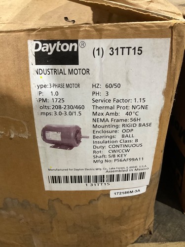 Dayton 31tt15 3ph motore - 31tt15,