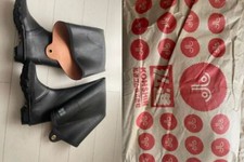 Stivali lavabili Kohshin gomma hip wader A0003AA facile cura neri fatti a mano US6-10