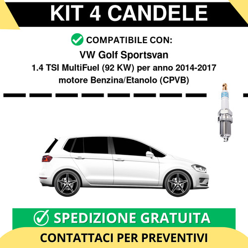 Kit candele per golf - 4, vw