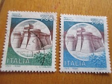 italia 1980 varieta' castello urbisaglia lire 750 prato azzurro