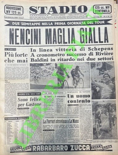 Nencini maglia gialla due - gialla.,