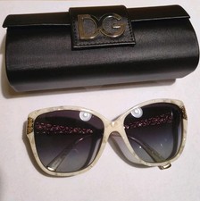 DOLCE E GABBANA OCCHIALI DA SOLE NUOVI Farfalla Avorio Ricercati D&G  Con confez
