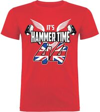 T-Shirt Maglia Lewis Hamilton Ferrari Hammer Time Formula 1 100% cotone