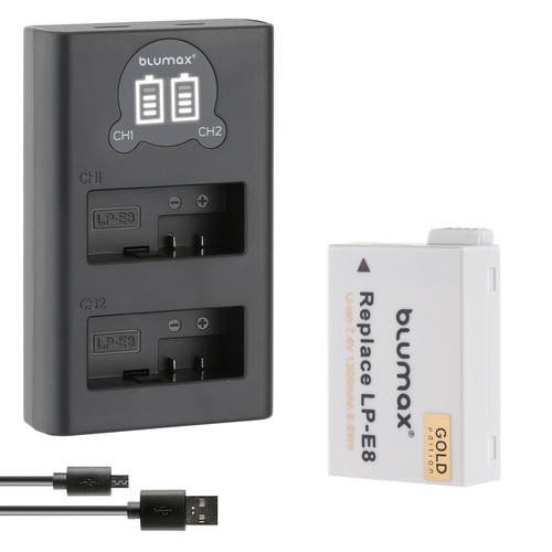 Batteria caricatore lcd per - +,