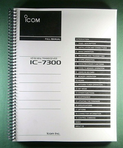 Icom 7300 manuale - icom, ic-7300