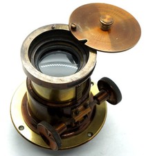 0,9 KG! RARISSIMO COPRIOBIETTIVO IN OTTONE TIPO PETZVAL VELOCE 6x9 cm"