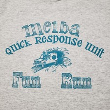 Vintage Hanes Shirt Mens Medium Gray Single Stitch Quick Response 50/50 USA