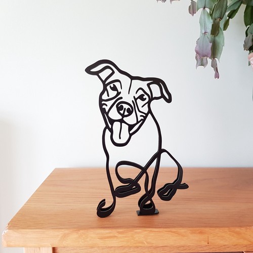 Statua cane staffordshire bull - statua,