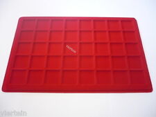 VASSOI IN FLOCCATO COLORE ROSSO PER MONETE E COPRIVASSOI A SCELTA