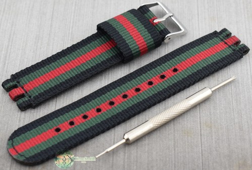 Cinturino nylon nero rosso - nero,