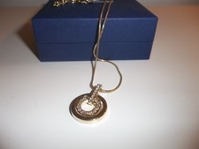 Signed Swarovski Gold Tone