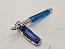 Penna stilografica Visconti Opera Demo blu acciaio inox pennino medio