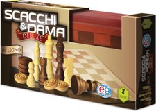 Dama e Scacchi in Legno Gioco