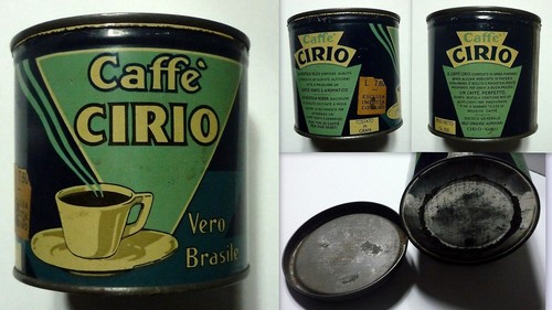 Scatola latta caffe cirio - latta,