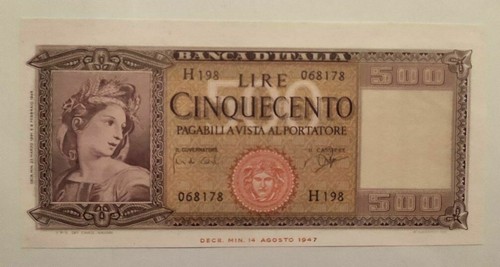 500 lire ornata spighe - di,
