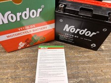 Batteria Moto Nordor YT12B-BS AGM 12V Ducati Monster, Yamaha FZ6, KawasakiZX-10R