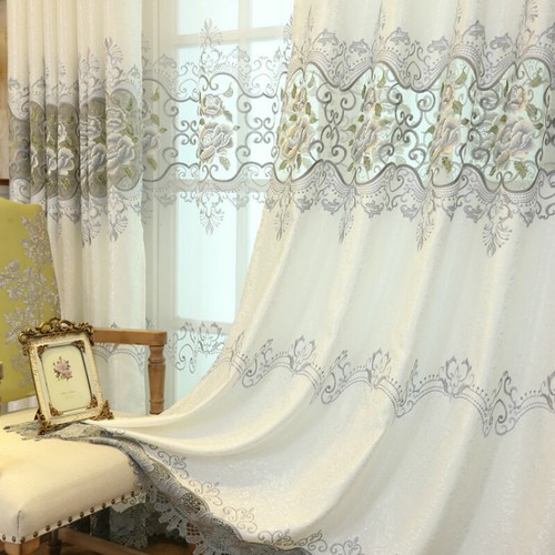 Tissu broderie florale diy - tissu,