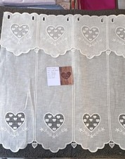 TENDINA A VETRO CON ASOLE CUORE APPESO PENDENTE TIROLESE VARIE ALTEZZE E LARGHEZ