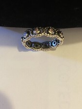 Raro Pandora Anello Eternity Argento 925+zirconia cub,misura 54,diametro 17,2 mm