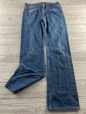 Jeans uomo Replay lavaggio scuro 34x34 blu denim bottoni mosca vestibilità rilassata Y2K