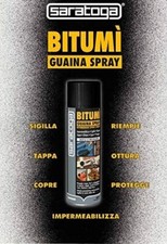 Saratoga- BITUMI' Guaina spray a Base di bitume impermeabilizza e sigilla 500 ml