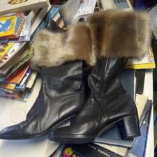 Stivali Donna n. 39,5  h. 44 cm con 2 menicotti? pelo? pelliccia?