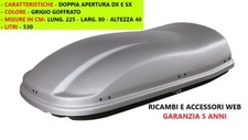 BAULE BOX TETTO FARAD MODELLO MARLIN GRIGIO 530 LITRI