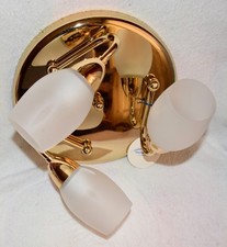 plafoniera con tre lampade in vetro led