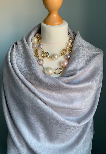 Sciarpa grigio argento - , chiaro