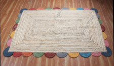 Tappetino in fibra tappeto ecologico resistente ed elegante tappeto in iuta tessuto a mano rettangolare