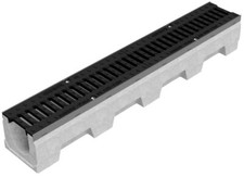 CANALETTA DI SCOLO LARGHEZZA 15CM IN CALCESTRUZZO CON GRIGLIA GHISA C250 MT 1