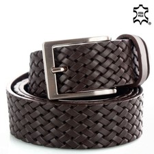 Cintura da uomo marrone vera